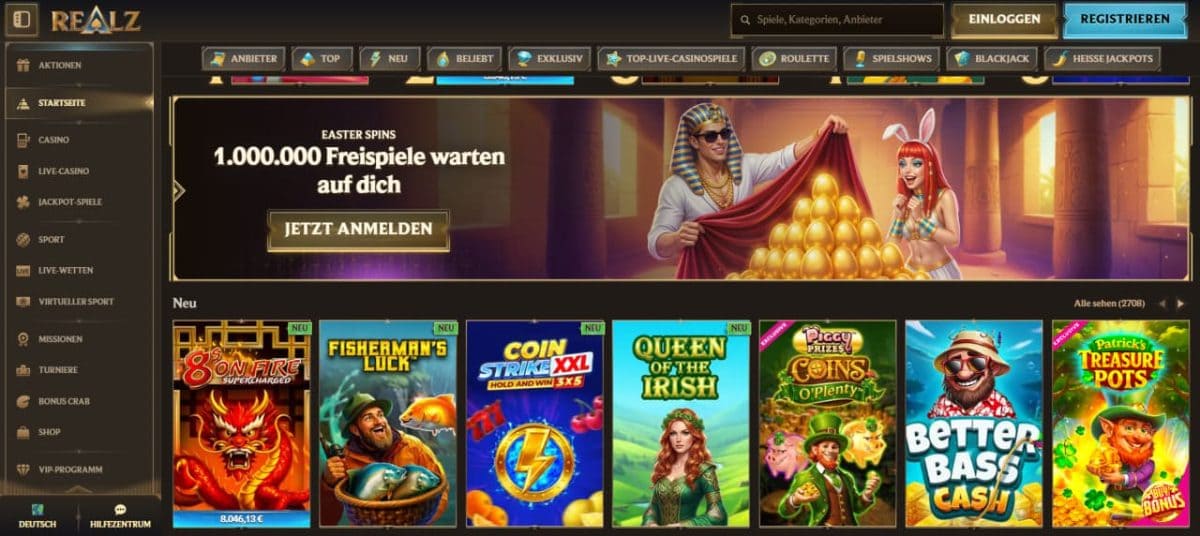 Realz Casino Testbericht – Erfahrungen, Boni und Spielangebot für Deutschland image 1