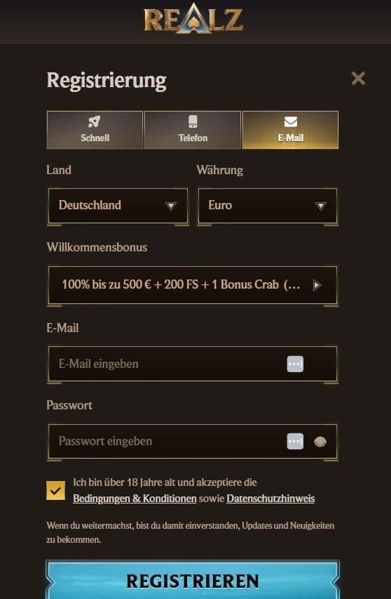Realz Casino Testbericht – Erfahrungen, Boni und Spielangebot für Deutschland image 6